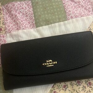 Coach Black Leather Clutch